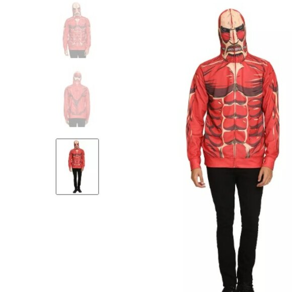 Attack on Titan Colossal Titan Full Zip Hoodie Adult S - Picture 12 of 12